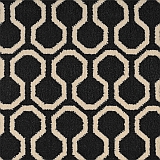 Woven Wilton Be Quirky Bee Honeycomb - Black