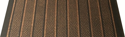  traditional woven wilton Herringbone stair runner col chocolate